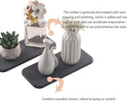 NiuYichee 2 Pcs Water Absorbing Stone Trays, Kitchen/Bathroom Sink Soap Dish, Diatomite Tray Used for Hand Soap & Cosmetic Bo