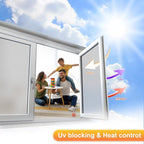 Frosted Window Privacy Film Frosted Glass Window Film Sun Blocking Window Tinting Film for Home, Static Clings Removable Frosting Bathroom Door Window Covering, White,29.5 Inch x 78.74 Inch