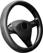 New Diamond Leather Steering Wheel Cover with Bling Bling Crystal Rhinestones, Universal Fit 15 Inch Car Wheel Protector for 