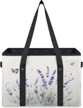 Reusable Grocery Bags Heavy Duty Shopping Bags Foldable Large Tote Bags with Long Handles & Hard Bottom