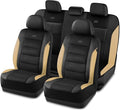 Skechers Aircooled & Memory Foam Seat Covers,Premium Leather with EVA Mesh Car Seat Covers,Seat Cover Full Sets,Airbag Compat