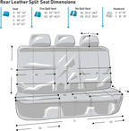 FH Group PU007013 Deluxe Leatherette Bench Seat Covers, 40/60, 60/40, 50/50 and 40/20/40 Split, Gray Color w. Gift- Fit Most 