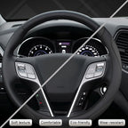 West Llama Customized Auto Car Steering Wheel Cover for Hyundai,Tucson,Sonata,Elantra,Santa Fe,Genesis,Sonata Hybrid,Azera,Ve