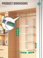 Hanging Closet Organizer, 4 Tier Metal Closet Organizers and Storage with 4 Hanging Hooks 4 S-Hooks for Wardrobe Laundry Room