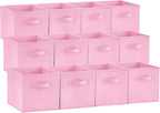 Lifewit Storage Cubes, Foldable Decorative Fabric Storage Baskets for Organizing Home Organizers with Handles for Shelves, Cl