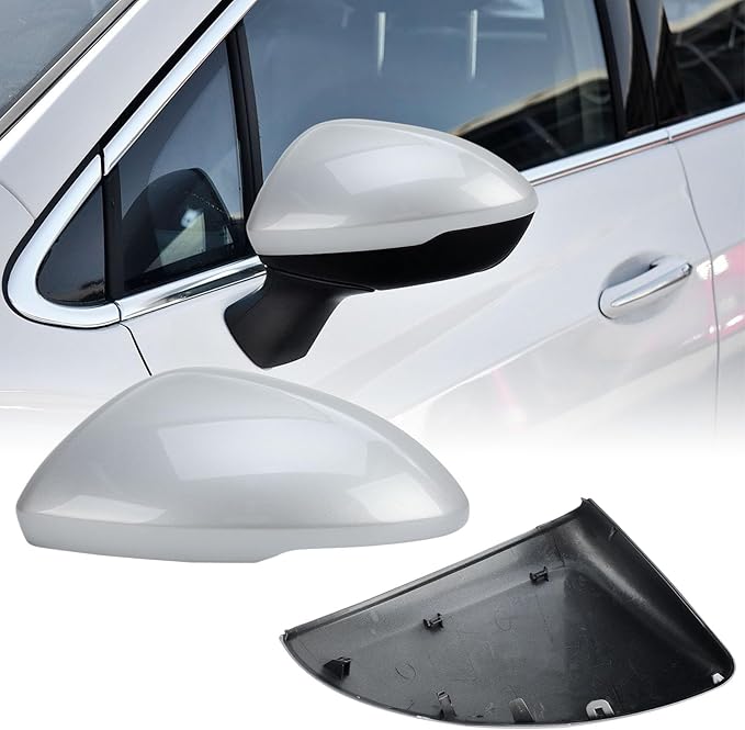 Left Driver Side Mirror Cover Caps Compatible with Chevrolet Chevy Cruze 2017 2018 2019 Replacement Rear view Mirrors Trim (Silver)