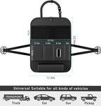 GMQ Backseat Car Organizer with Tray 1 Pack,Car Backseat Organizer with Foldable Table for Kids,Multifunctional Seat Back Organizer with Storage Pockets Car Storage Organizer (Black)