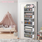 KYEVIS Over The Door Organizer, 5 Shelves Closet Door Hanging Storage and Organizer with 10 Mesh Pockets, Nursery Closet Orga
