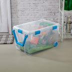Sterilite 6-Pack Gasket Box, Weather-Resistant Storage Bins with Latching Lids, 120 Quart - Heavy-Duty Organizing Containers 