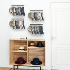 Mkono Hat Rack for Wall Hat Storage Organizer for 40 Baseball Caps, Modern Metal Closet Hat Hooks, Wall Mount Ball Caps Holde