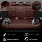 CAR PASS 3D Foam PU Leather Car Seat Covers, Universal Seat Covers Full Sets for Trucks SUV Sedan Automotive Seat Covers Armr