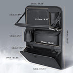Coverado Backseat Car Organizer 2 Packs, Nappa Leather Car Seat Organizer with Touch Screen Tablet Holder, Foldable Food Tray, Kick Mats Protector, Multi Car Storage Accessories, Garbage Bag Holder