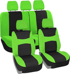 FH Group Car Seat Covers Full Set Cloth - Universal Fit,Automotive SeatCovers,Low Back Front SeatCovers,Airbag Compatible,Spl