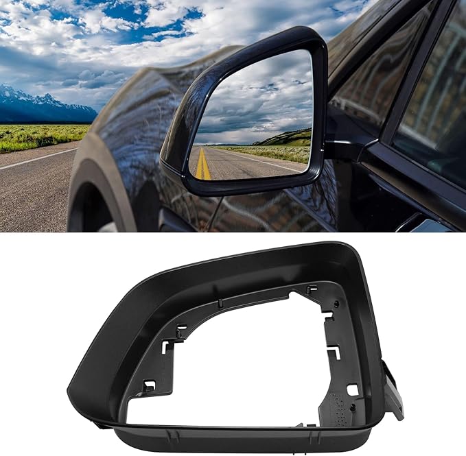 Jaronx Compatible with Tesla Model Y Side Mirror Cover Housing 2018-2025, Left Driver Side Door Wing Rearview Mirror Frame Cover Compatible with Tesla Model Y Accessories