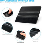 Gomake Vinyl Wrap Tool Window Tint Kit,Car Window Tint Application Kit with Small Rubber Squeegee, Vinyl Squeegee,Shank Gasket Squeegee,Mini Quarter Squeegee for Car Wrapping,Window Tinting, Black