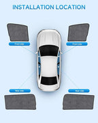 Car Window Shades for Honda Odyssey(2022-2025), 4-Pack Rear Window Sun Shades for Baby – Breathable Mesh, UV & Heat Blocker, Privacy Protection for Camping, Travel, Sleep & Nursing