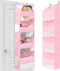 GRANNY SAYS Over the Door Organizer, 4-Shelf Behind the Door Storage with 6 Pockets, Waterproof 300D Oxford Fabric Hanging Or