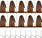 8 Pack Shelf Divider for Closet Acrylic, Clear Purse Organizer for Closet Perfect for Sweater, Shirts, Handbags in Bedroom an