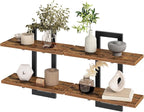 HOOBRO Floating Shelves, 15 Inch Wall Shelf Set of 2, Wall Mounted Storage Shelves 2-Tier, Hanging Bathroom Shelves, for Livi