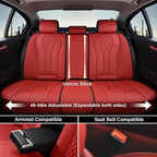 Coverado Seat Covers, Car Seat Covers Full Set, Red Car Seat Cover, Car Seat Covers Front Seats Back Seat Covers, Waterproof 