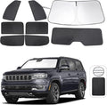 TINGLU Window Shades for Jeep Wagoneer 2022-2024 (NOT for Grand Wagoneer) Accessories Car Side Full Windows Rear Triangular Windshield Sun Shade Sun UV Rays & Privacy Protection for Camping 8PCS