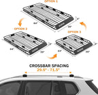 WILDROAD Car Roof Cargo Carrier Combo of Upgraded 84"x 39"x 4" Roof Rack Cargo Basket with 21 Cubic ft Cargo Carrier Bag, Super Duty Bungee Cargo Net and Ratchet Straps Fits for SUV Truck Cars
