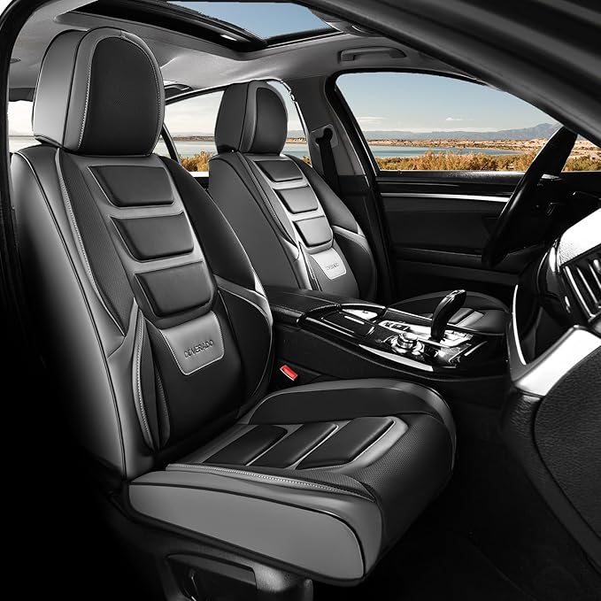 Coverado Car Seat Covers, Front Covers for Cars, Car Seat Cover Front Seats, Automotive Seat Cover, Waterproof, Leather Car S