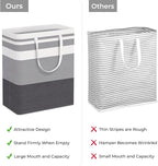 HomeHacks 4-Pack Large Laundry Basket, Waterproof, Freestanding Laundry Hamper, Collapsible Tall Clothes Hamper with Extended