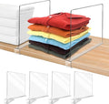 Acrylic Shelf Dividers for Closet Organization 4PCS Closet Shelf Divider Closet Dividers for Shelves Shelf Organizer for Clos