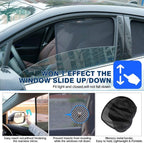 Powerty Window Sun Shade for 2013-2018 Toyota RAV4 Accessories -Upgrade Double Layer Rear Windshield Shade 6 Pack Light Block Car Privacy Cutains Shades for Baby, Camping, Napping, Sleeping