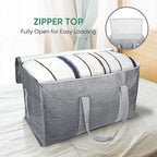 BALEINE 6-Pack Oversized Moving Bags with Reinforced Handles, Heavy-Duty Storage Tote for Clothes, Moving Supplies (Winter Gr