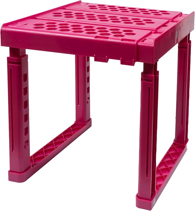 Locker Organizer Shelf， Adjustable Width and Height, Stackable, Ideal Locker Shelf for School, Office, Gym Lockers, or Even K