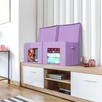 Univivi Foldable Fabric Storage Boxes Large Storage Bins with Lids [4-Pack] Collapsible Storage Cubes Organizer Containers Or