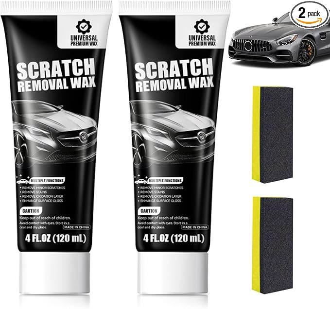 2Pcs Scratch Removal Wax,Scratch Removal Wax for Vehicles,Car Scratch Remover,Scratch Repair for Vehicles,Universal Polishing Compound for Deep Scratches
