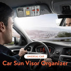 Molle Car Sun Visor Organizer, Tactical Visor Organizer with Zipper Pocket, Glasses Clip & ID Card, Semi-Rigid Molle Panel for Police Gear & Overlanding Accessories, Fit Trucks, SUVs, Jeeps, Gray