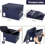 TOMKID Fireproof Document Box, Fire Proof Safe Box for Home Document Organizer with Lock, Fire Organizer Box Office Storage C
