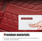 Car Seat Gap Organizer, Car Interior Organizer for Seat Gap Storage, Leather Multi-Functional Storage Box with Tissues, Universal for Most Cars (Red)