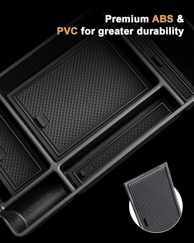 ECOZEN Center Console Organizer For 2022-2026 Mercedes C Class C 300/AMG C 43/C 63 - Armrest Box Storage Tray Compatible with 2022-2026 Mercedes C 300/ AMG C 43 C63 Accessories Armrest Organizer ABS