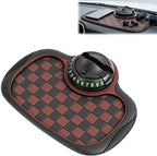 Multifunctional Car Anti-Slip Mat,Car Dashboard Mat,360° Rotatable Phone Holder Dashboard Pad with Temporary Parking Number,C