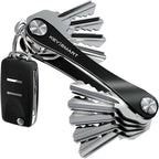 KeySmart Original Key Holder - Compact Key Organizer for Key Chain, Minimalist Clutter-Free EDC Keychains Key Ring, Black, 14