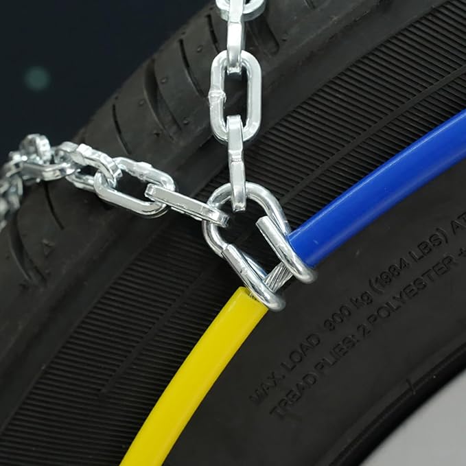 SCITOO Snow Chain For Car,2 Pack Tire Chain 235/75R15,265R15,265/70R15,275/60R15,225/75R16,245/70R16,245/75R16,255/60R16,225/
