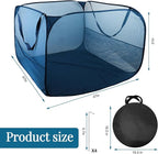 Large Pop up Pool Toy Storage Bin,47"X47"X30"Pool Float Organizer Bag with 2 Side Pockets Mesh Swimming Pool Toys Organizer w