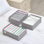 Qozary 4 Pack Drawer Organizers for Clothing, 8 Grids Foldable Closet Organizers and Storage Bins for Bedroom, Dresser Organi