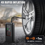 Tire Inflator Portable Air Compressor, 150PSI Smart Air Pump for Car Tires with Digital Tire Pressure Gauge, Portable Tire Inflator for Car, Motorcycle, Bike, Ball and More