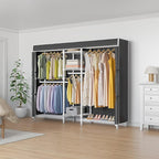 VIPEK Classic V6C Heavy Duty Covered Clothes Rack 5 Tiers Wire Garment Rack Large Size Wardrobe Closet White Metal Clothing R