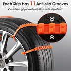 Reusable Snow Tire Chains for Trucks & SUVs - 2025 Upgrade 20 PCS Emergency Anti-Skid Traction Chains, Heavy Duty Plastic Whe