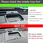 Auovo Dash Cover Tray Compatible with Ford Bronco Accessories 2021 2022 2023 2024 2025 2026 Bronco Silicone Dashboard Mat fit