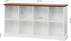 IRONCK 8 Cube Storage Organizer, Farmhouse Cube Bookshelf with Storage, Cube Shelf Organizer for Bedroom, Living Room and Hom