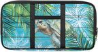 Cute Print Car Sun Visor Organizer Multi-Pocket Visor Storage Pouch Sunglasses Holder Sunvisor Storage Bag with Zipper Pockets,Adjustable Straps,Sea Turtle