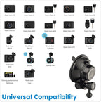 Universal Suction Cup Mount for Garmin Dash Cam Mount,Small Reusable Adjustable Angle Windshield Ball Mount for Garmin Mini2, Fit Dashcam 45/47/55/57/65W/67W/Mini 3/X110/X310/Live,etc
